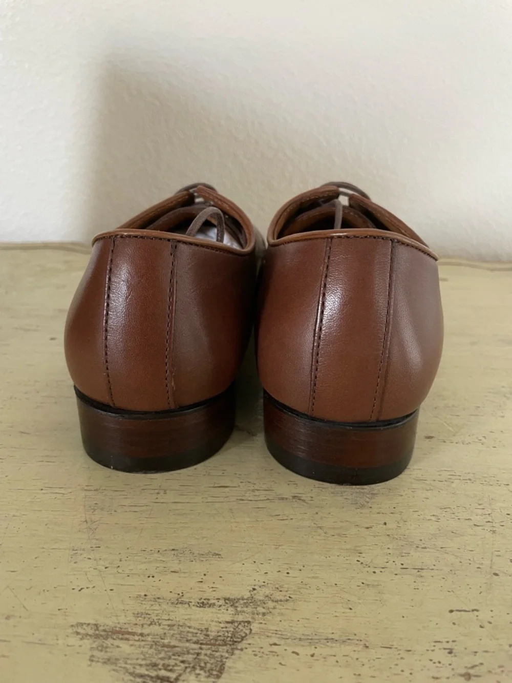 J. CREW Leather cap-toe derby shoes in Brown Size 8 M NWOB $228‎ BS113